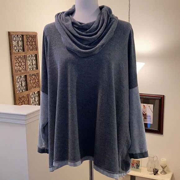 CABI ATC Cowl Neck Top, Heather Gray, Sz XS #3996 EUC - Picture 2 of 5